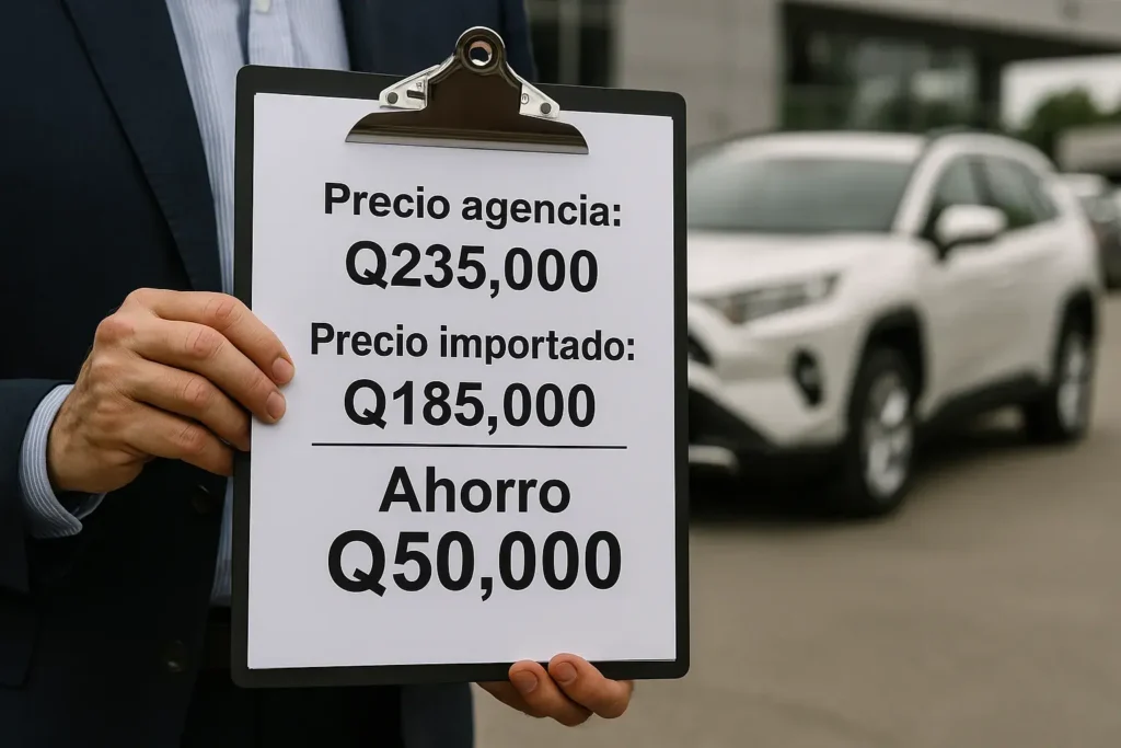 cuánto se ahorra al comprar un carro importado en guatemala